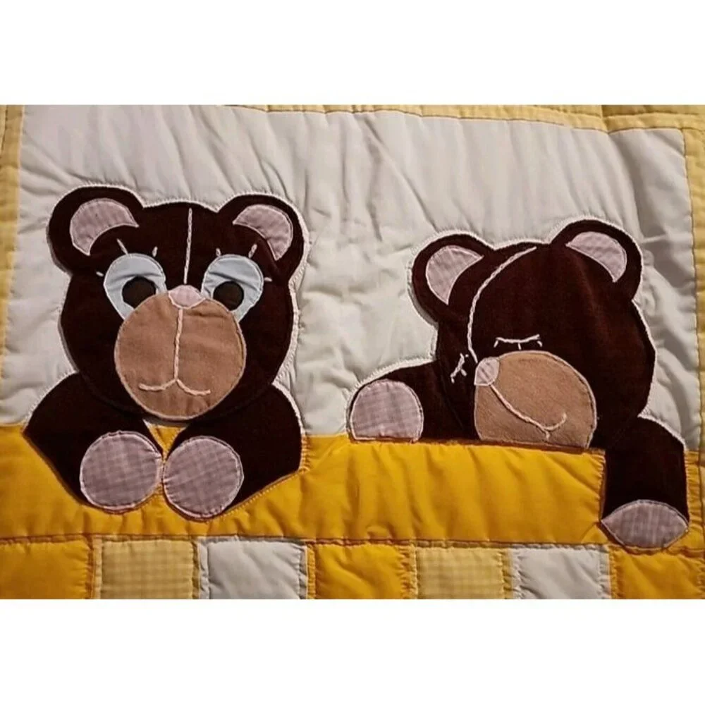 Handmade Baby/Toddler quilt Bears With Care Bears Backing 50x36